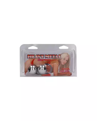 Boules Ben Wa Duosphères Heavy Metal de Seven Creations pour exercices de Kegel et plaisir anal-3