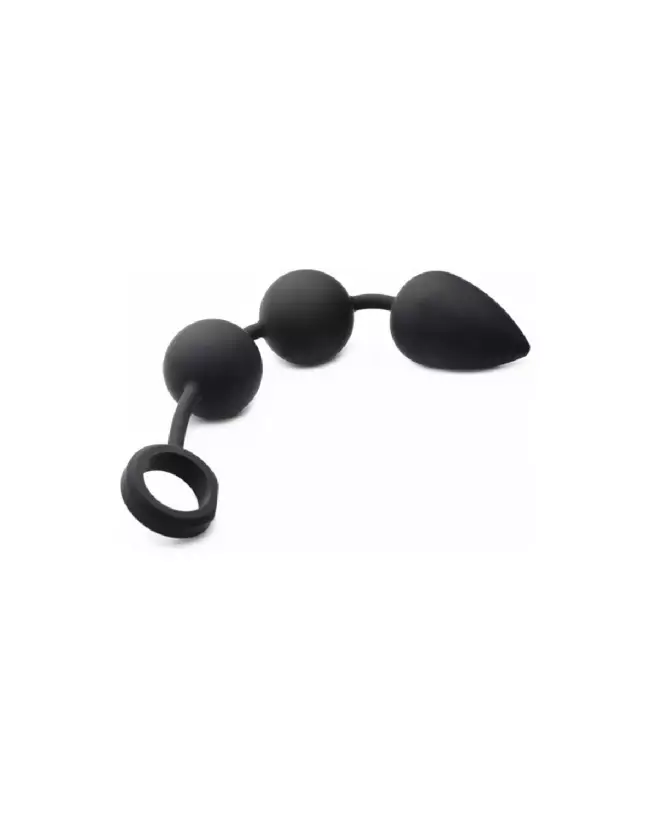 Perles anales pondérées XR Brands pour plaisir anal intensifié-4