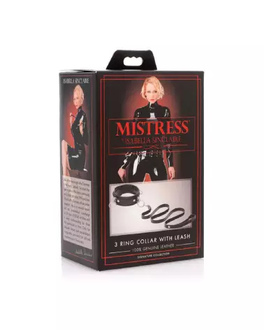 Collier et laisse en cuir XR Brands pour chien-2