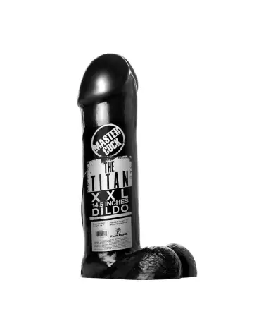 Titan Dildo XXL 14.5 inch noir par XR Brands, gode géant pour sensations maximales-2