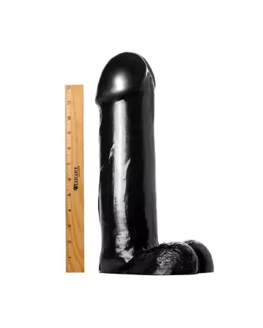 Titan Dildo XXL 14.5 inch noir par XR Brands, gode géant pour sensations maximales-4