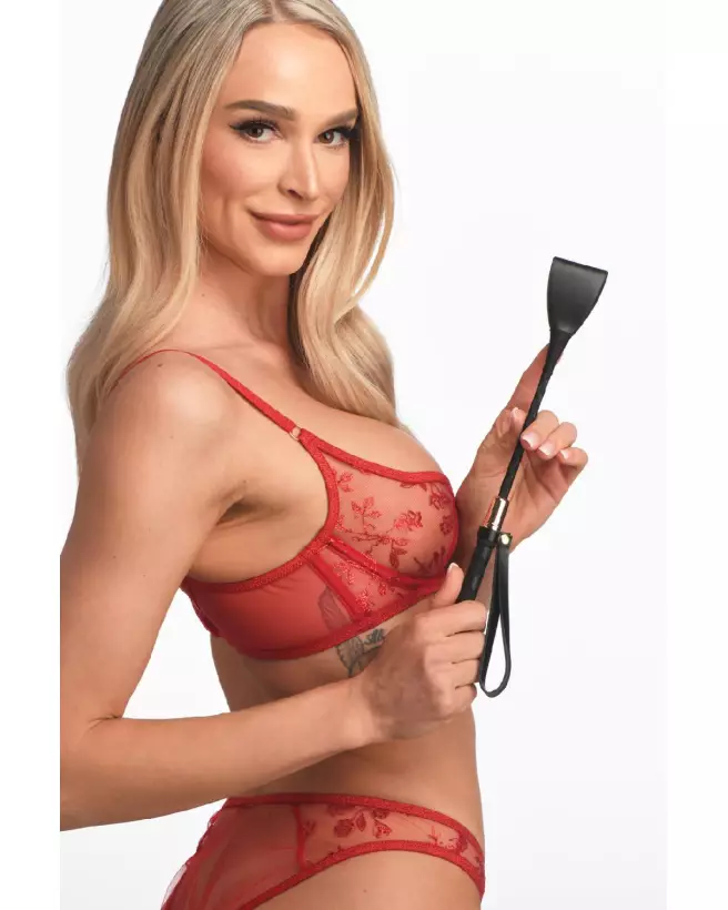 Cravache de dressage XR Brands 30 cm pour sessions de contrôle et domination en BDSM-5