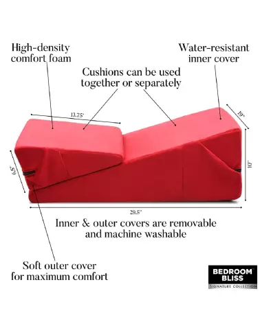 Image du Love Cushion Set Rouge par XR Brands, coussin érotique pour confort et plaisir-7