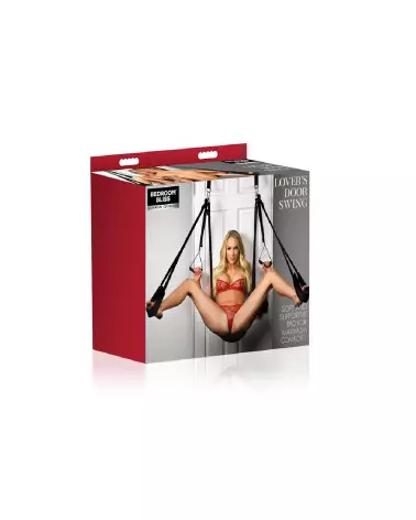 Balançoire de porte noire Lover's Door Swing de XR Brands pour couples-2