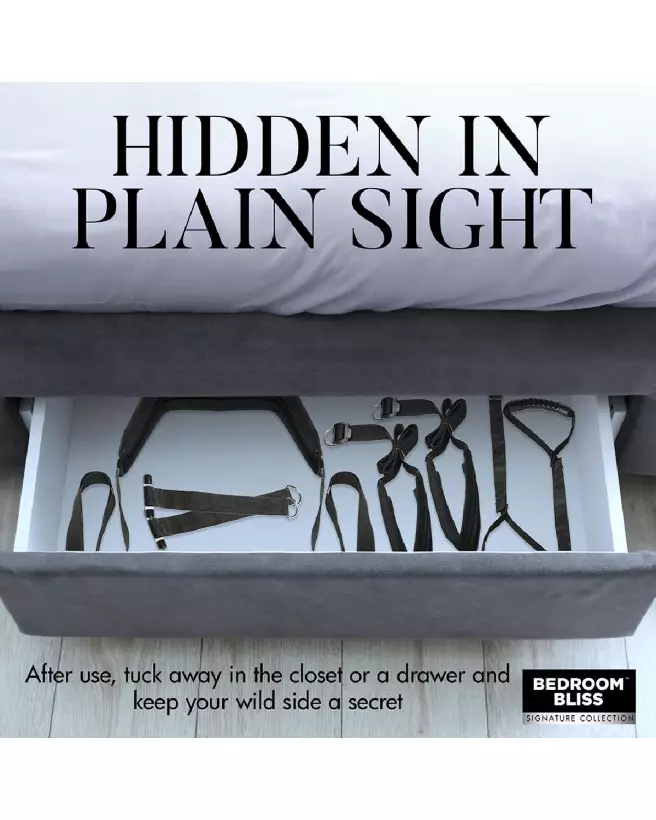 Balançoire de porte noire Lover's Door Swing de XR Brands pour couples-6