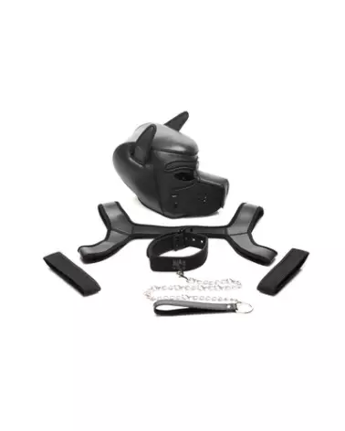 Image du Full Pup Arsenal Set Noir par XR Brands pour Pet Play-1