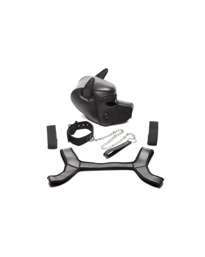Image du Full Pup Arsenal Set Noir par XR Brands pour Pet Play-4