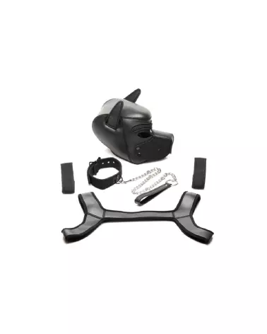 Image du Full Pup Arsenal Set Noir par XR Brands pour Pet Play-4