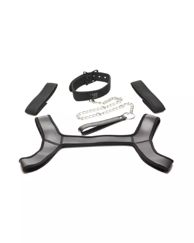 Image du Full Pup Arsenal Set Noir par XR Brands pour Pet Play-5