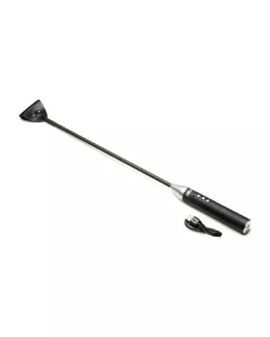 E-Stim Crop Noir XR Brands pour martinets et cravaches de qualité-6