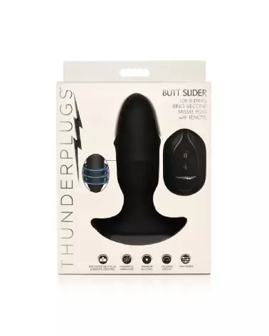 Image Butt Slider Silicone Missile Plug Noir - Plug Anal Qualité XR Brands-3
