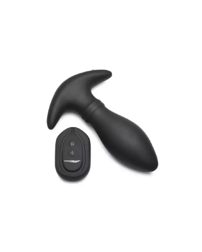 Rim Slide Silicone Butt Plug Noir par XR Brands - Confort et Sécurité-1