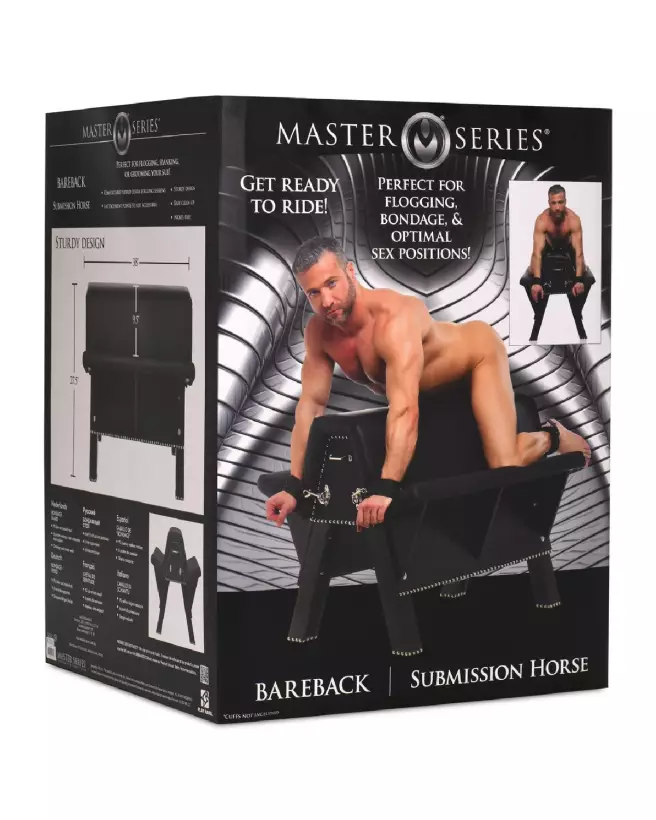 Image de la chaise Bareback - Submission Horse Noir par XR Brands, parfait pour intérieurs modernes et élégants.-4