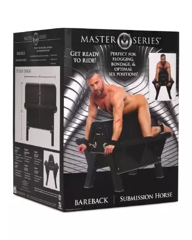 Image de la chaise Bareback - Submission Horse Noir par XR Brands, parfait pour intérieurs modernes et élégants.-4