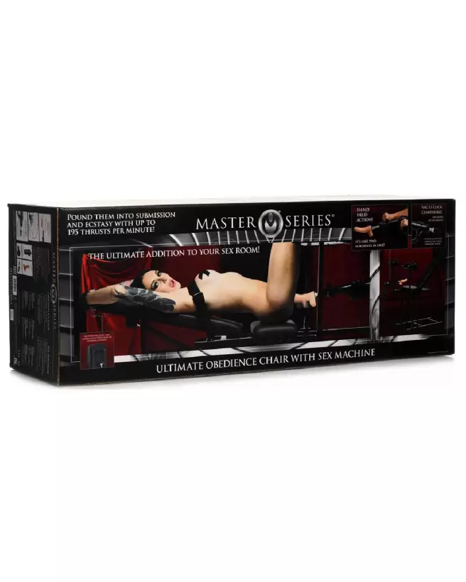Chaise MS Obedience noire avec machine sexuelle intégrée de XR Brands-2