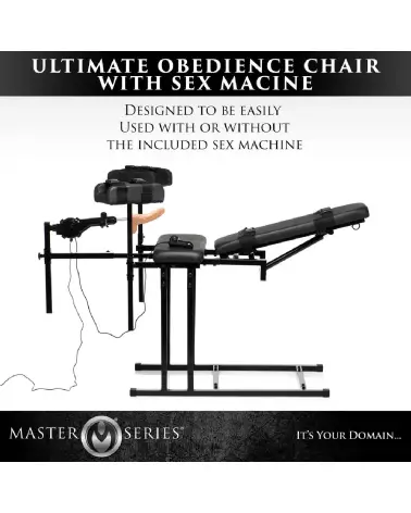 Chaise MS Obedience noire avec machine sexuelle intégrée de XR Brands-7