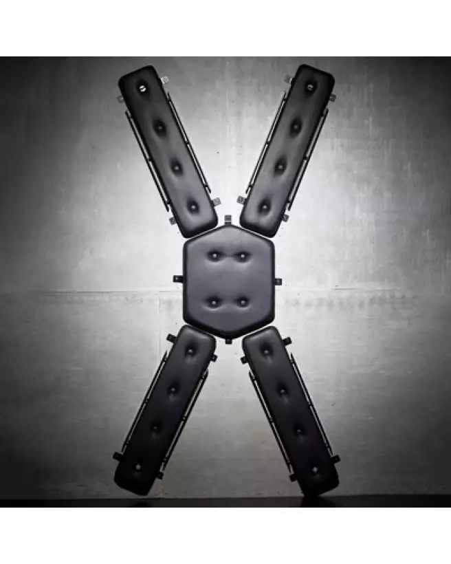XR Brands Masters St. Andrew's Cross in Black - High-Quality BDSM Furniture-1