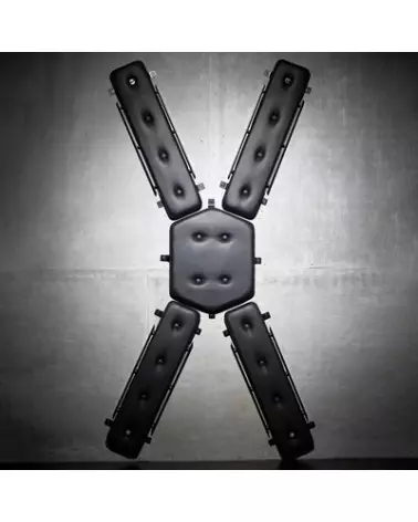 XR Brands Masters St. Andrew's Cross in Black - High-Quality BDSM Furniture-1
