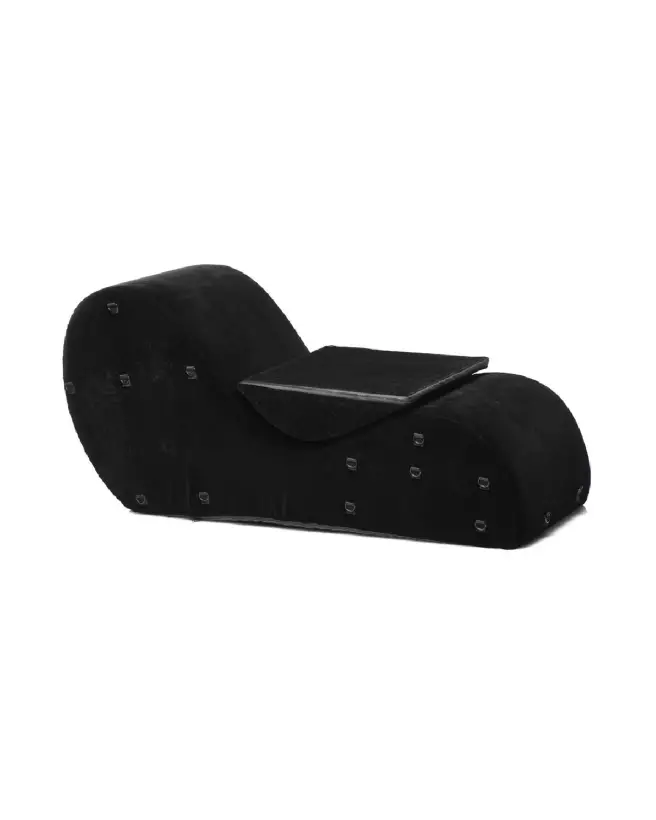 Canapé de bondage Love Couch noir par XR Brands, meuble érotique élégant-3
