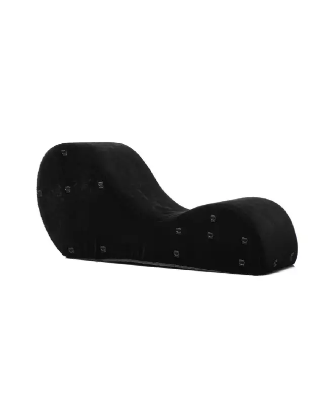 Canapé de bondage Love Couch noir par XR Brands, meuble érotique élégant-4