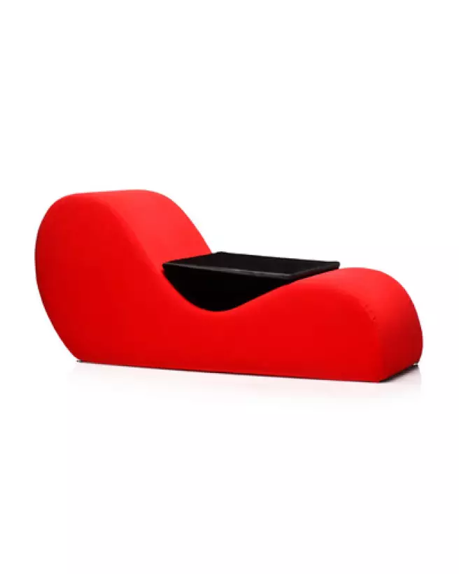 Canapé Love Couch Rouge de XR Brands pour salon moderne et élégant-1