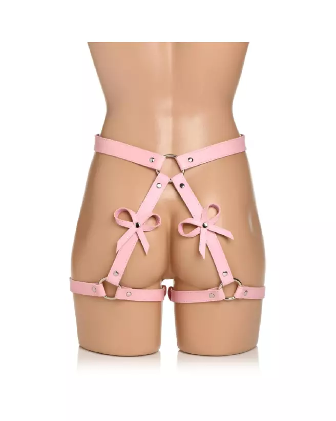 Harness bondage rose XL/2XL XR Brands, attaches élégantes pour BDSM-6