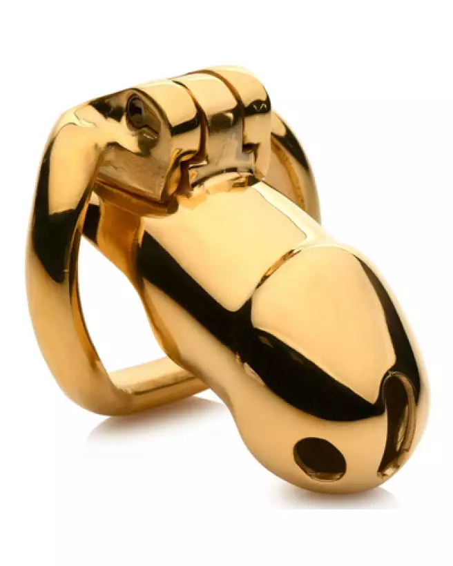 Image de la Cage de Chasteté Midas en Or 18K par XR Brands-1