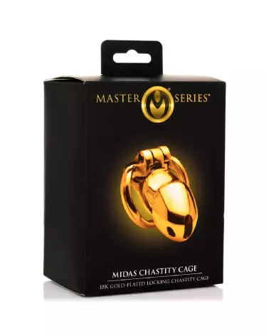 Image de la Cage de Chasteté Midas en Or 18K par XR Brands-2