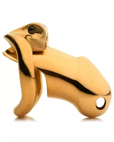 Image de la Cage de Chasteté Midas en Or 18K par XR Brands-6