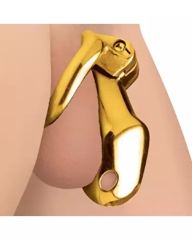Image de la Cage de Chasteté Midas en Or 18K par XR Brands-7