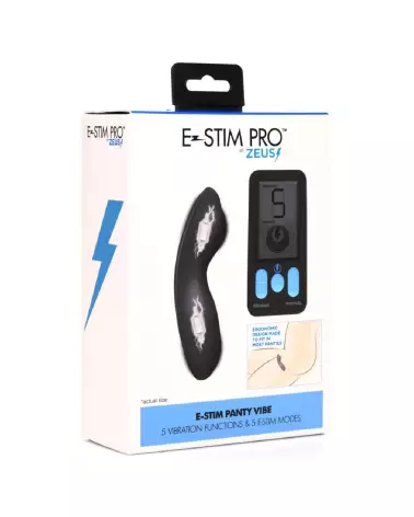 E-Stim Panty Vibe with Remote Control Black by XR Brands in Electro-stimulation Category-2