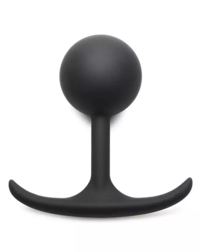 Comfort Plugs Silicone Weighted Round Plug 4.4 Black par XR Brands-1