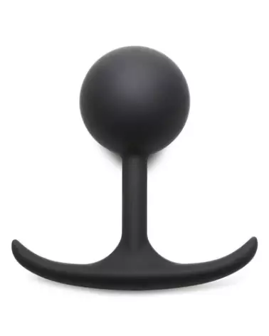 Comfort Plugs Silicone Weighted Round Plug 4.4 Black par XR Brands-1