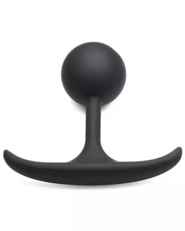 Image du Comfort Plugs Silicone Weighted Round Plug 3.9 Black - Expérience Anal Premium avec XR Brands-1