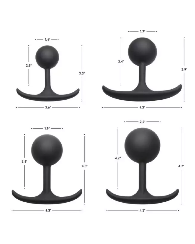 Photo du Comfort Plugs Silicone Weighted Round Plug 3.3 Black par XR Brands-3