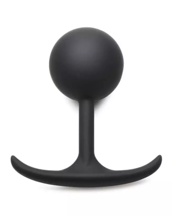 Comfort Plugs Silicone Weighted Round 4.7 Noir par XR Brands-1