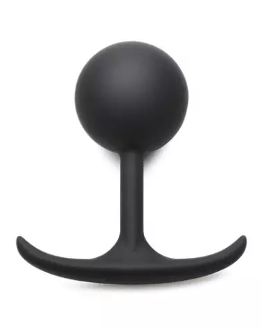 Comfort Plugs Silicone Weighted Round 4.7 Noir par XR Brands-1