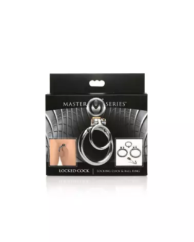 Cockring verrouillable XR Brands en acier pour chasteté et jeu érotique sécurisé-2