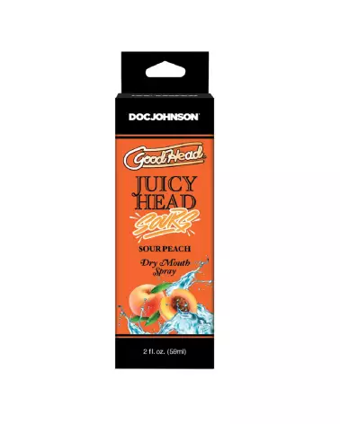 Image du Spray Buccal Juicy Head Saveur Pêche Acide 60 ml par Doc Johnson pour Plaisir Oral-2
