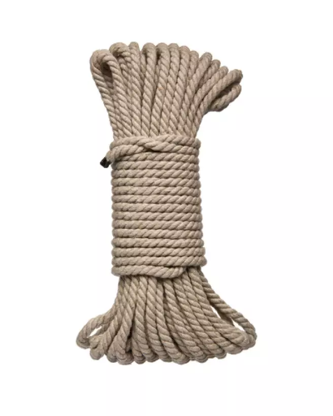 Corde de bondage en chanvre 6mm Doc Johnson pour Shibari, naturelle et durable-1