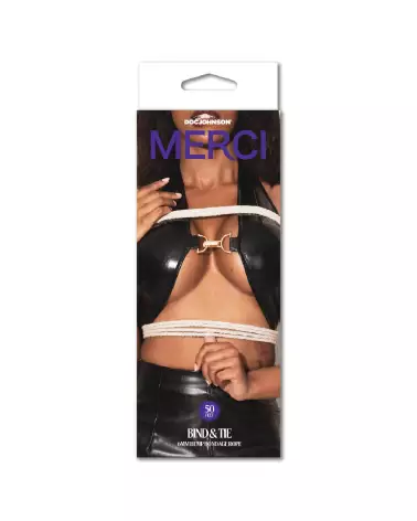 Corde de bondage en chanvre 6mm Doc Johnson pour Shibari, naturelle et durable-2