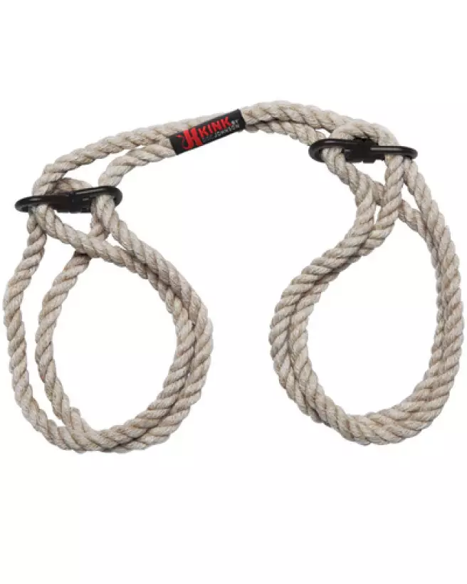 Menottes en chanvre Bind and Tie de Doc Johnson pour poignets ou chevilles, accessoires durables et écologiques-1