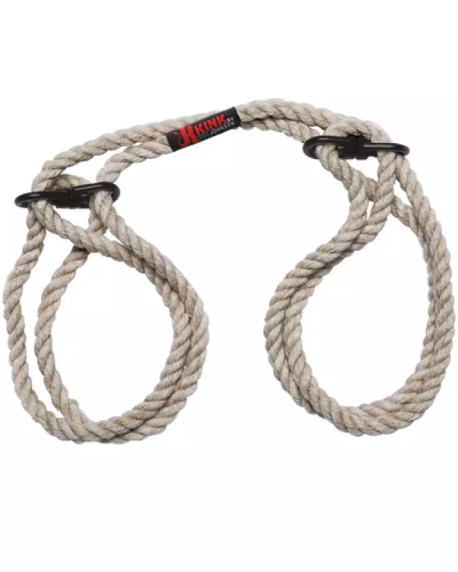 Menottes en chanvre naturel Doc Johnson pour poignets ou chevilles-1