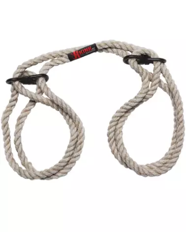 Menottes en chanvre naturel Doc Johnson pour poignets ou chevilles-1