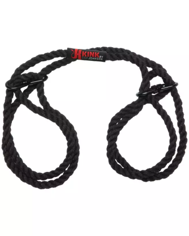 Menottes en chanvre noir Restrain de Doc Johnson pour poignets ou chevilles-1