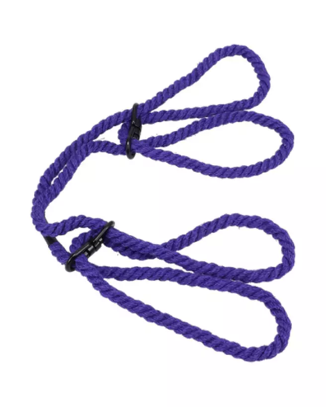 Menottes en chanvre Restrain 6mm violet de Doc Johnson pour poignets ou chevilles-1