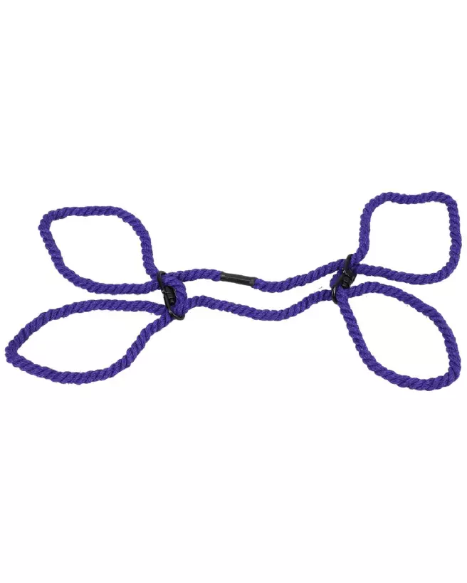 Menottes en chanvre Restrain 6mm violet de Doc Johnson pour poignets ou chevilles-3