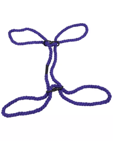 Menottes en chanvre Restrain 6mm violet de Doc Johnson pour poignets ou chevilles-4