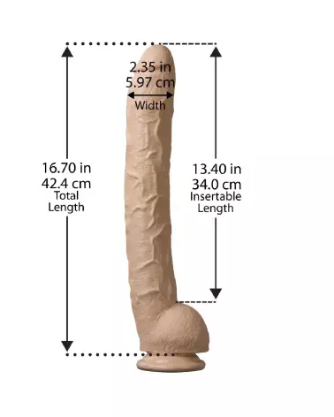 Dick Rambone Cock XXL par Doc Johnson, dildo géant réaliste avec veines-6
