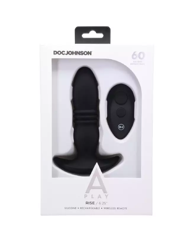 Plug anal silicone Rise Doc Johnson avec télécommande pour confort maximal-3